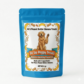 Sit Up Doggy Hi 5 Peanut Butter Banana Treats