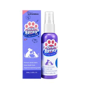 Yegbong Tooth Cleaning Spray for Dogs fights plaque and stains, freshens breath, and promotes cleaner teeth and healthier gums.