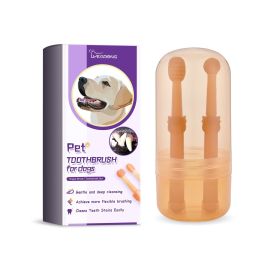 Yegbong Pet Toothbrush for Dogs removes plaque and stains while promoting fresh breath, healthy gums, and a brighter, happier smile.