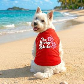 The Aloha State Dog Shirt - Red (Option: X-Small)