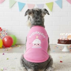 Birthday Girl Dog Shirt - Pink (Option: 3X-Large)