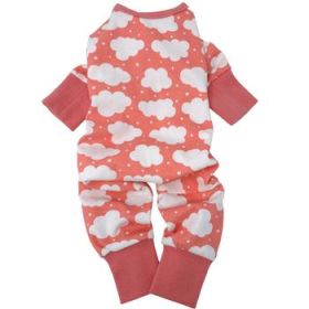 CuddlePup Dog Pajamas - Fluffy Clouds - Coral (Option: X-Large)