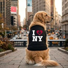 I Love New York Dog Shirt - Black (Option: 3X-Large)