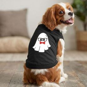 Nerdy Ghost Dog Shirt - Jet Black (Option: X-Large)