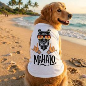 Mahalo Dog Shirt - White (Option: Large)