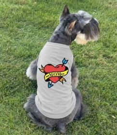 Mom Tattoo Dog Shirt - Glacier Gray (Option: Large)