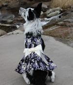 Purple Twilight Hawaiian Dog Dress with Matching Leash (Option: Large)