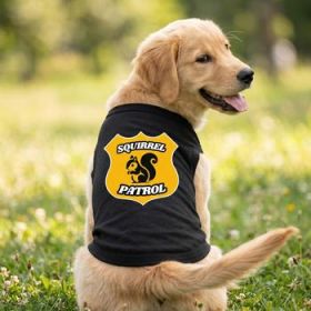 Squirrel Patrol Dog Shirt - Jet Black (Option: Small)