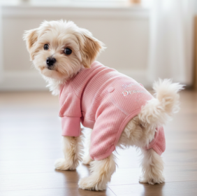 Sweet Dreams Thermal Dog Pajamas - Pink (Option: Small)