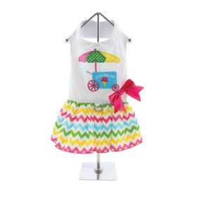 Ice Cream Cart Dress with Matching Leash (Option: X-Large)