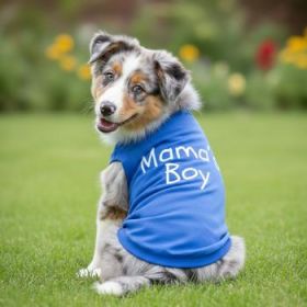 Mama's Boy Dog Shirt - Blue (Option: Medium)